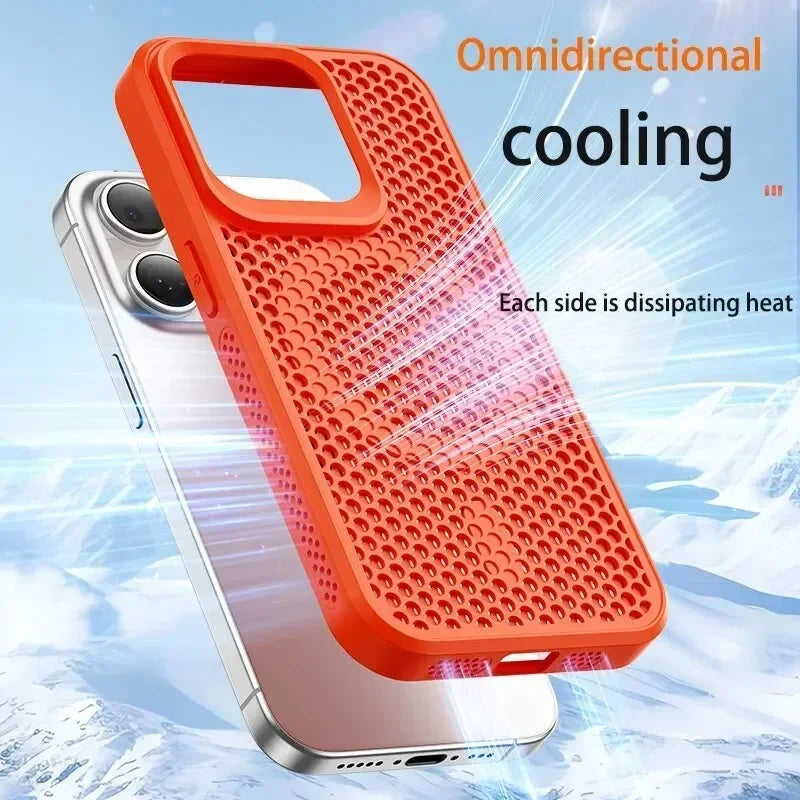 Cooling Magnetic Case for iPhone 16/15 Pro Max Plus – MagSafe Compatible