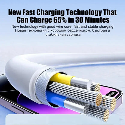 20W PD USB-C to Lightning Fast Charger Cable | For iPhone 14–X & iPad