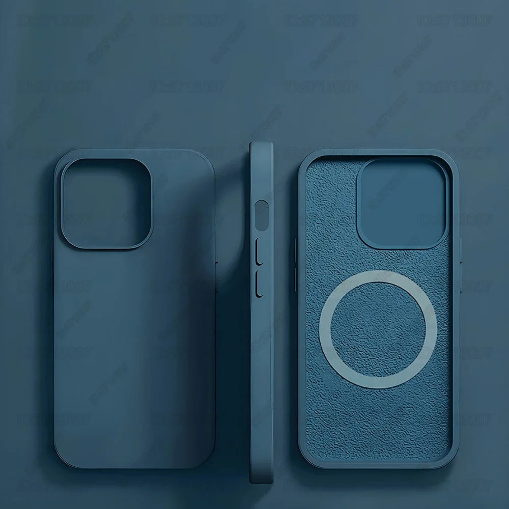 Magnetic Liquid Silicone Case for iPhone 16/15 Pro Max & 16 Plus