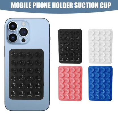 Silicone Suction Pad Back Sticker Phone Holder for Glass, Ceramic & Wall Mount