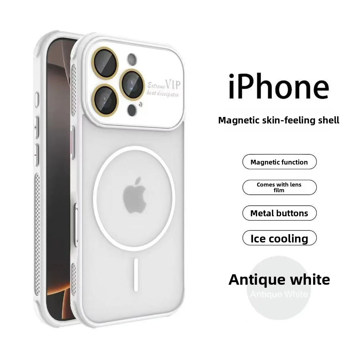 Shockproof Magnetic Case with Full Lens Protection – For iPhone 16–17 Air Pro Max