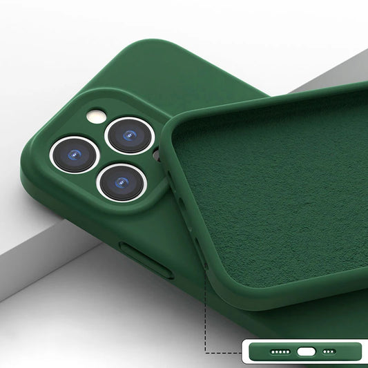 Square Liquid Silicone Case for iPhone 12 13 Pro Max Plus Colorful Soft