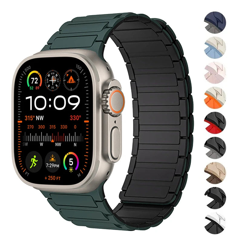 Sports Silicone Magnetic Band – Apple Watch Ultra 2 & Series 5-10 (38-49mm)