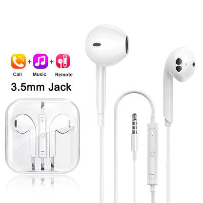 3.5mm Wired Stereo Earbuds Compatible with iPhone, iPad, Laptops & More