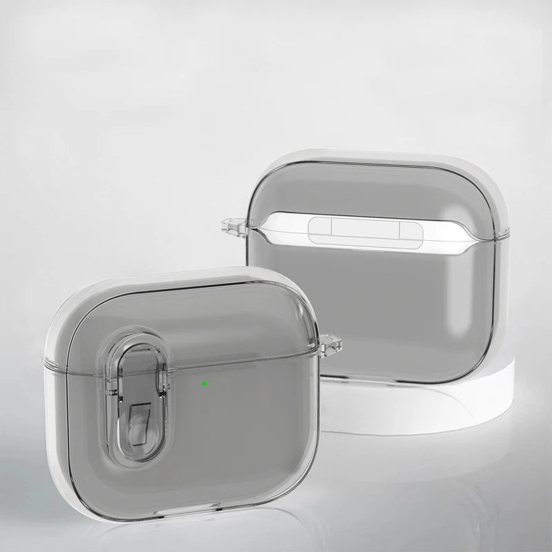 Clear Lock Case for AirPods 4/Pro 2/3/2 – Transparent Shockproof Cover