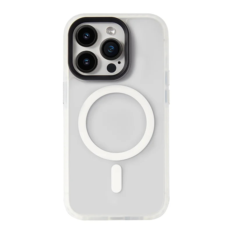 Matte Magnetic Shockproof Case for iPhone 16 15 14 13 Pro Max MagSafe Wireless