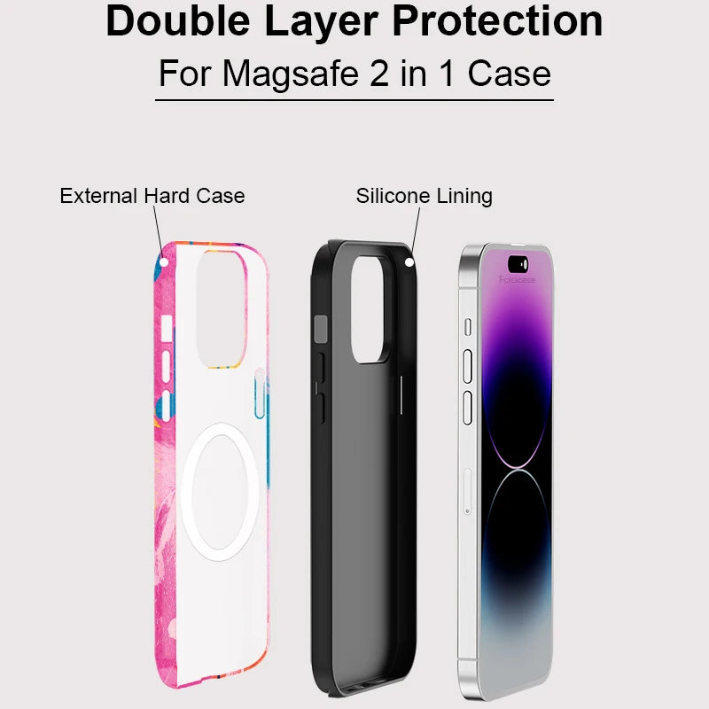 Music Print MagSafe Case for iPhone 12–16 Pro Max / Plus / Mini