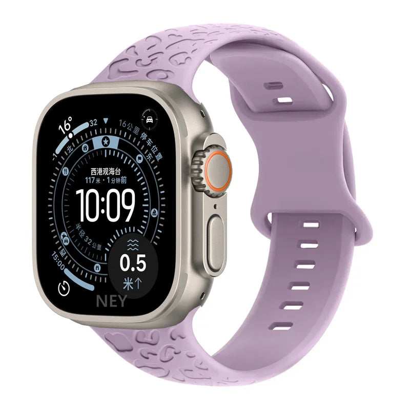 Engraved Silicone Strap for Apple Watch 11/10/9/8/7/SE Ultra 3 Band