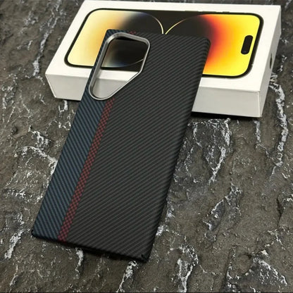 Luxury Carbon Fiber MagSafe Case for Samsung Galaxy S25/S24 Ultra Plus – Hard Cover