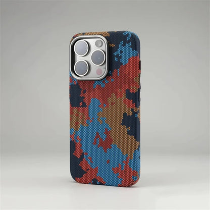 Camouflage Graffiti MagSafe Case for iPhone 16 15 14 13 Pro Max Shockproof Cover