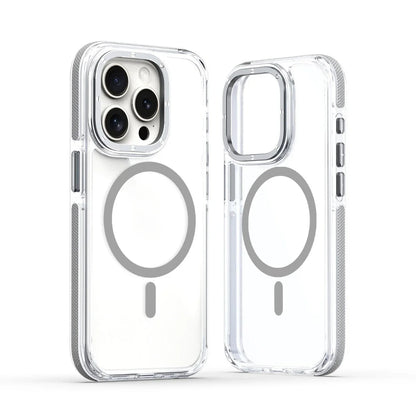 Luxury MagSafe Clear Shockproof Case for iPhone 14/15 Pro Max & Plus