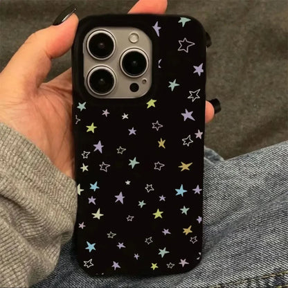 Y2K Colorful Stars Phone Case for iPhone 11–16 Series