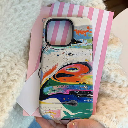 Vibrant Abstract Landscape Case for iPhone 17 16 15 14 13 12 11 Pro Max Plus
