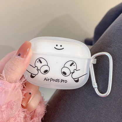 Ribbon Bowknot Pearl Keychain Case for AirPods 4 3 2 Pro Shockproof Cover