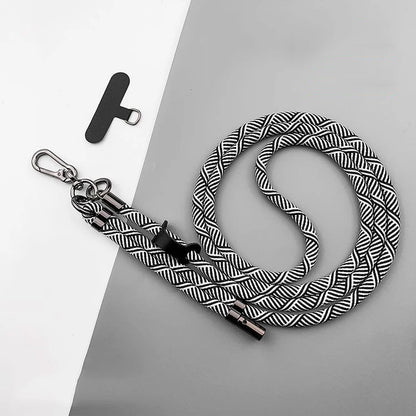 150CM Adjustable Phone Lanyard Strap, Detachable Universal Crossbody Neck Cord with Clip