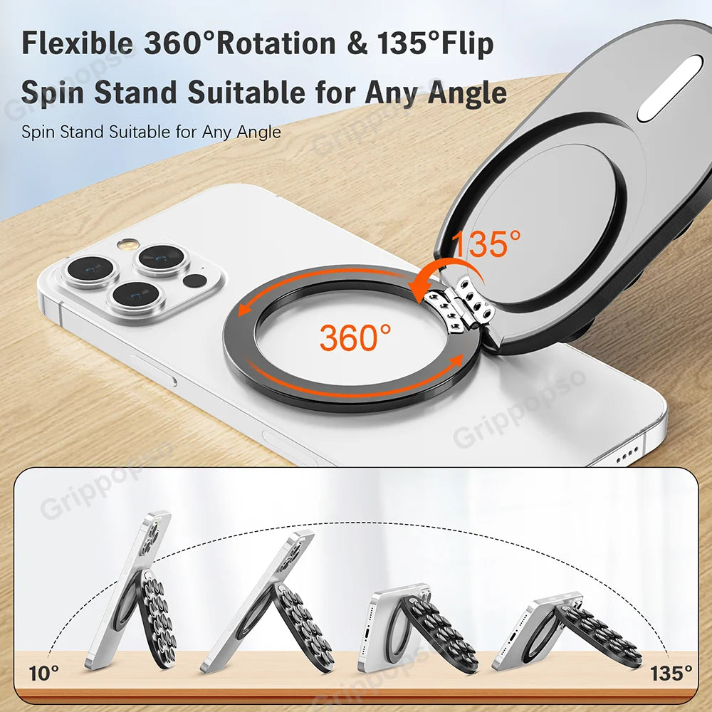 MagSafe Silicone Suction Cup Phone Grip Stand for iPhone Samsung Cellphones