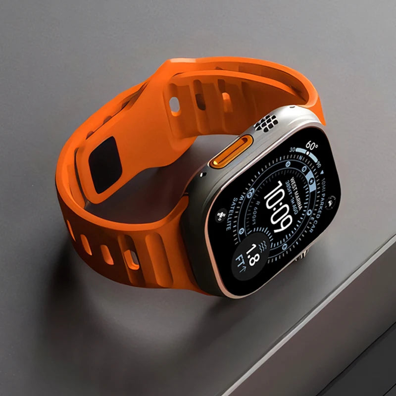 Sport Silicone Strap for Apple Watch Ultra 3/2 and Series 11–6, SE3 (49–40mm)