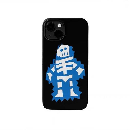 Korean Abstract Skeleton Phone Case for iPhone 16–7 Pro Max Y2K Style