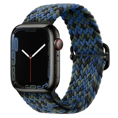 Braided Nylon Strap for Apple Watch Ultra 2/Series 10–4 Adjustable Band