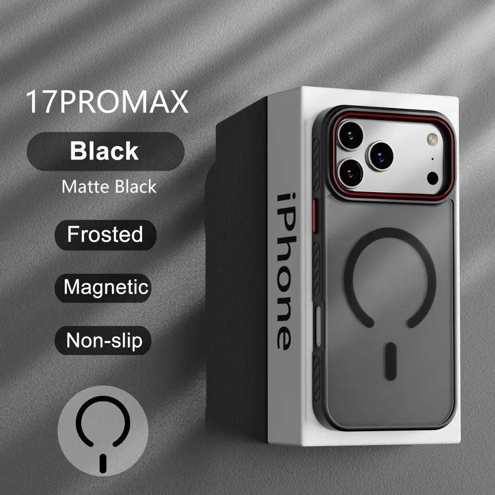 Matte Transparent MagSafe Case for iPhone 17 16 15 14 13 Pro Max Plus Air