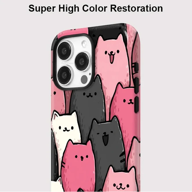 Lovely Cats MagSafe Case for iPhone 16–12 | Hard Acrylic Magnetic Cover