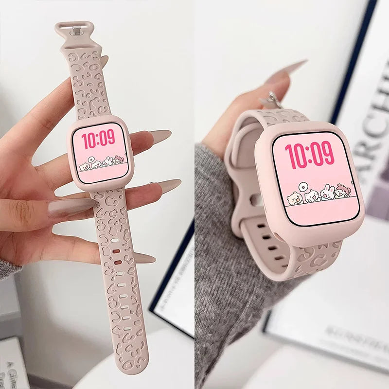 Engraved Silicone Strap for Apple Watch 11/10/9/8/7/SE Ultra 3 Band