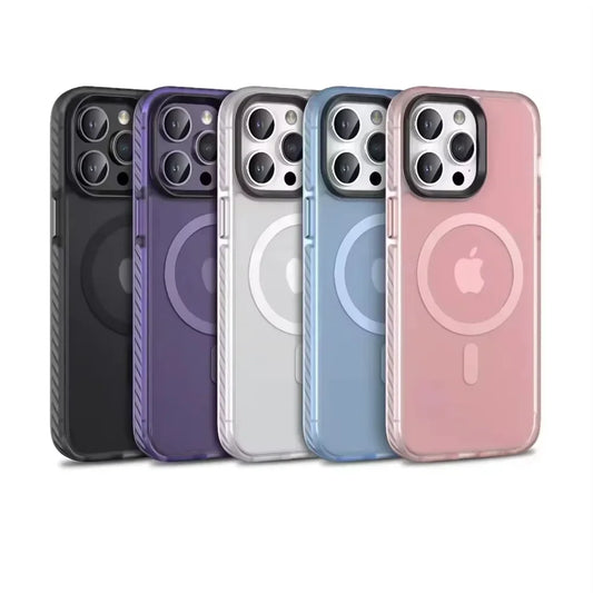 Matte Shockproof MagSafe Case for iPhone 11–16 Pro Max with Wireless Charging