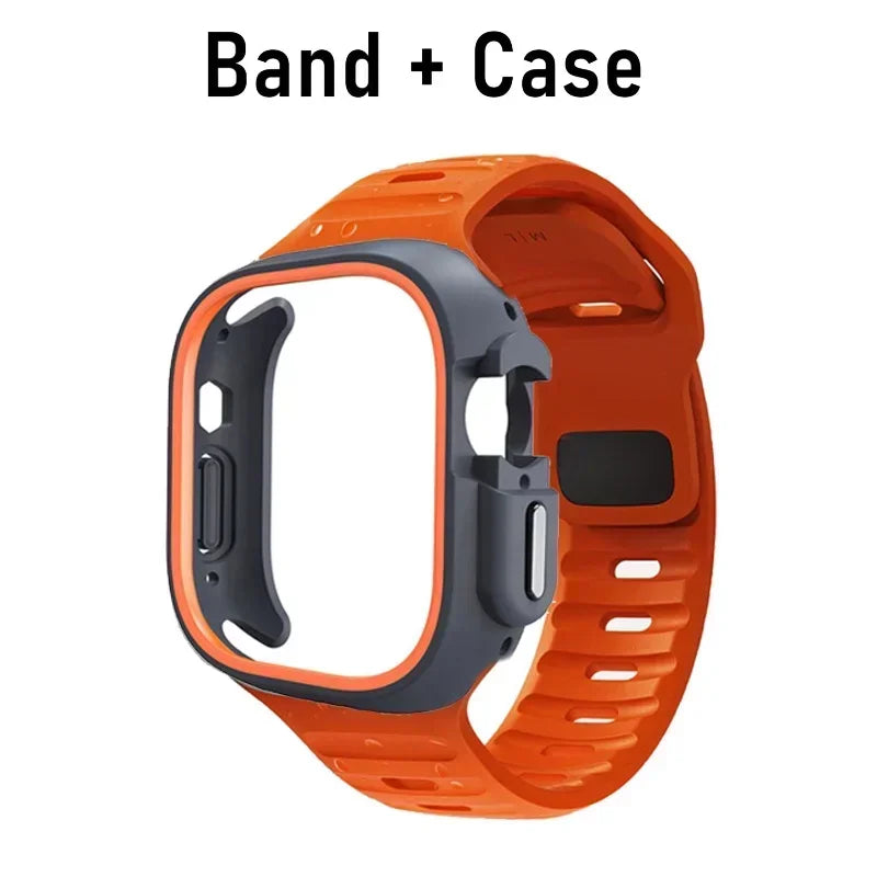 TPU Case + Silicone Sport Band for Apple Watch Ultra & Series 9–1