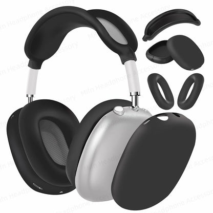 2024 3-in-1 Silicone Case for AirPods Max – Soft Ear Cup Scratch Cover