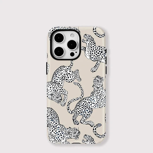 Leopard Animal MagSafe Case for iPhone 16–11 | Magnetic Wireless Cover