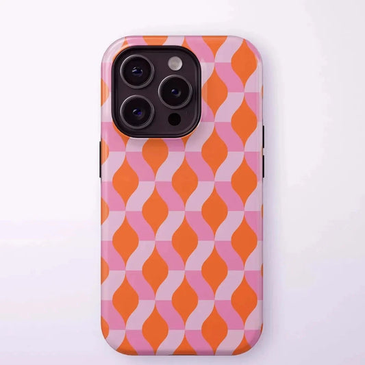 Luxury Wave Stripe Case for iPhone 17–7 | Elegant Double-Layer Protective Cover