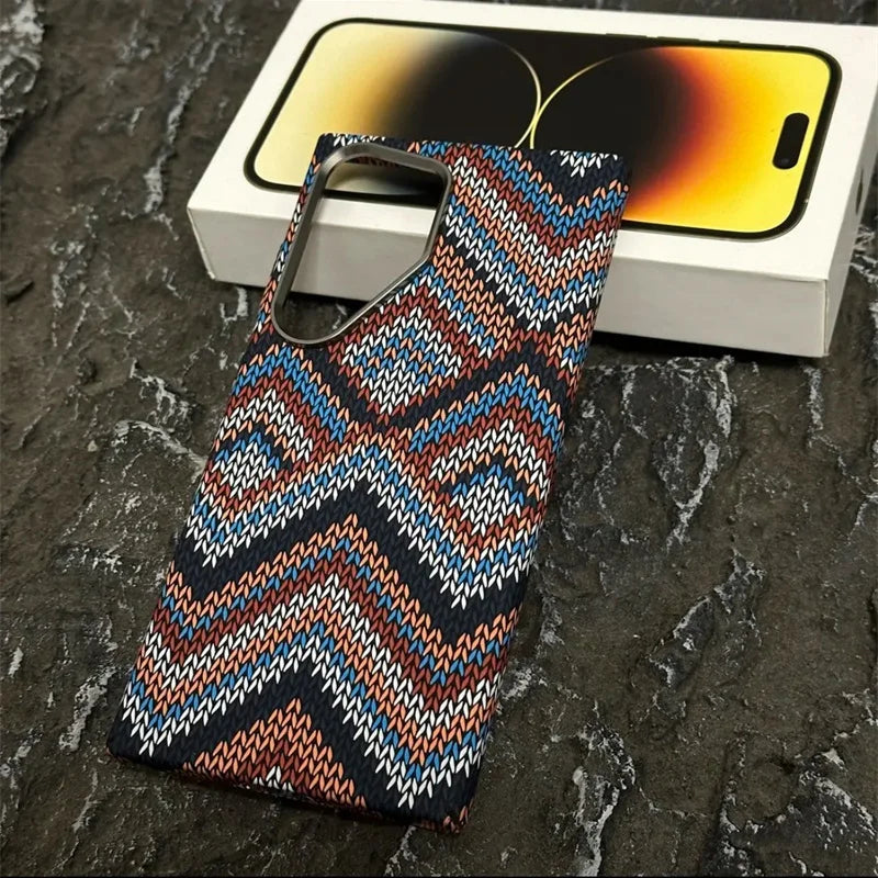 Luxury Carbon Fiber MagSafe Case for Samsung Galaxy S25/S24 Ultra Plus – Hard Cover