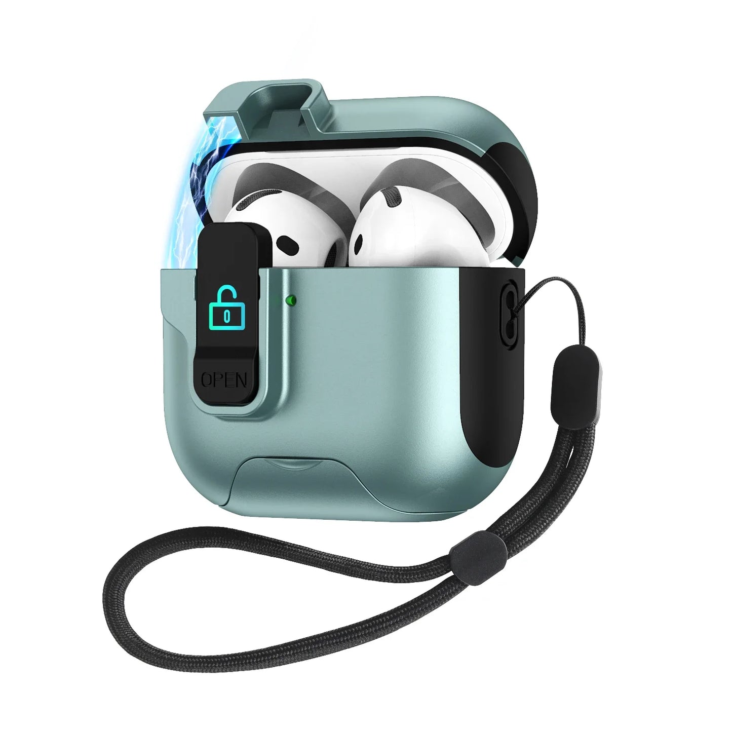 Magnetic Latch Case with Lanyard for iPhone 4/3/2/1 Pro & Wireless Earphones