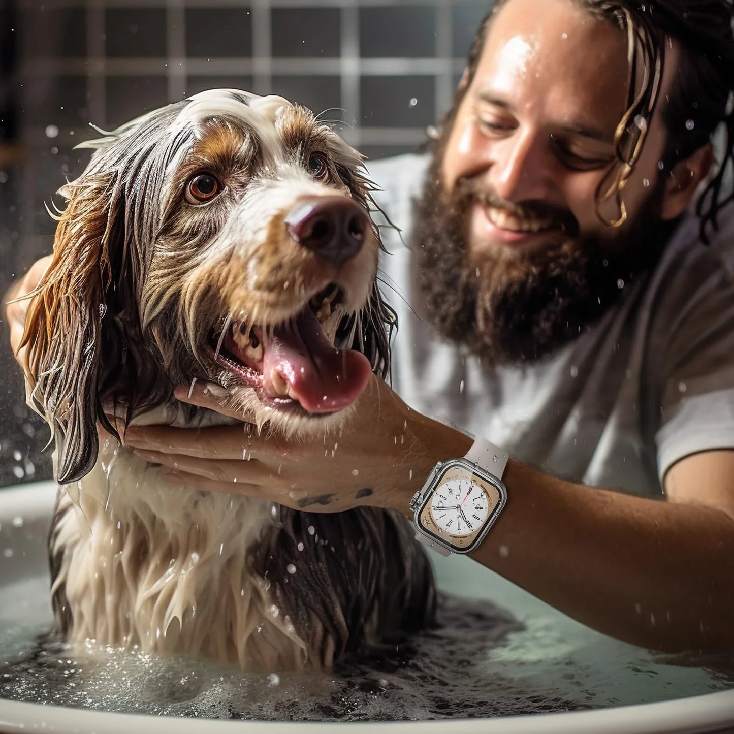 Tempered Glass + Cover for Apple Watch 46/45/44/42/41/40mm Screen Protector Case