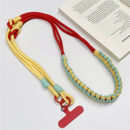 3-in-1 Korean Mobile Phone Lanyard Woven Anti-Loss Handing Rope for iPhone & Xiaomi