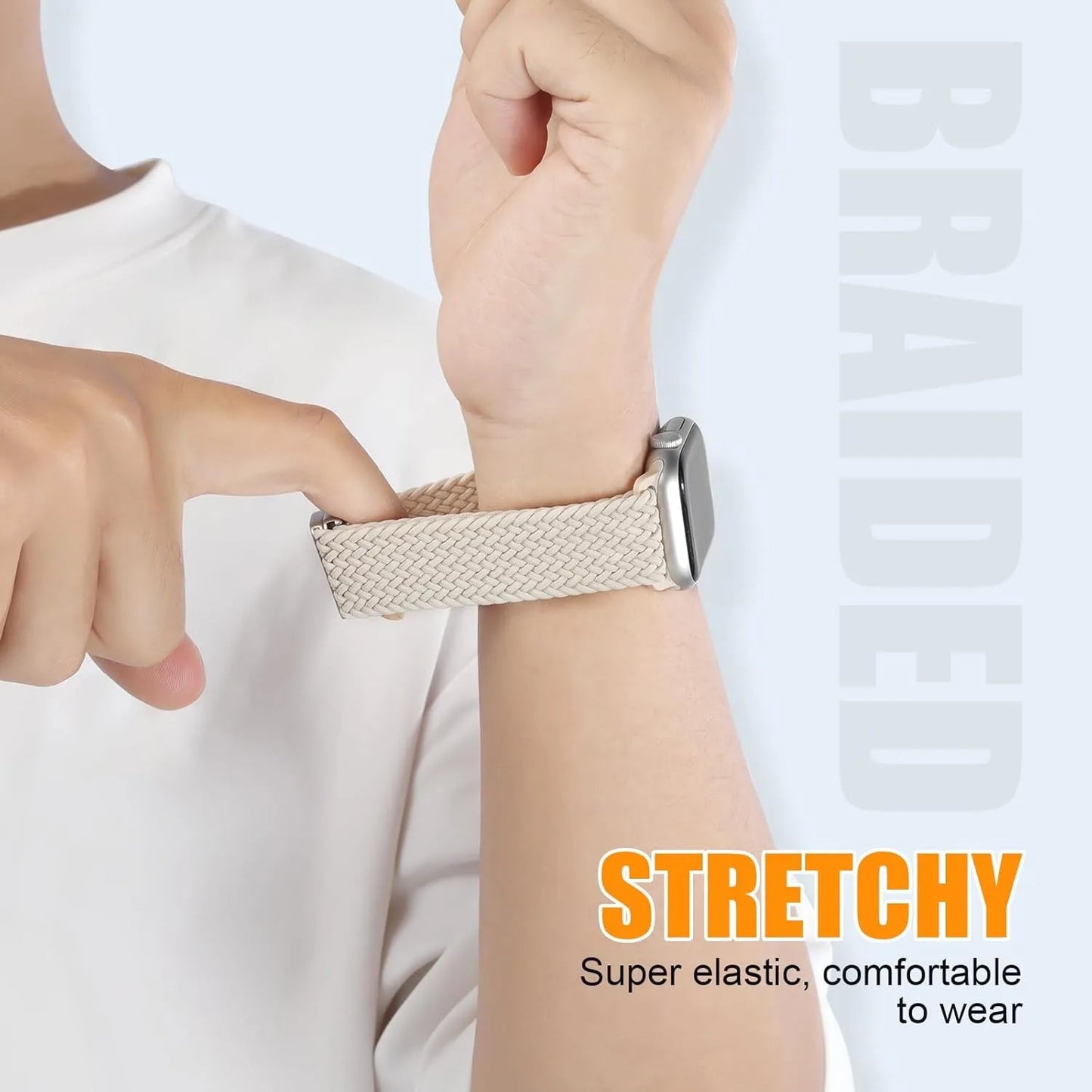 Braided Magnetic Strap for Apple Watch Ultra 2 & Series 10–6 SE Band