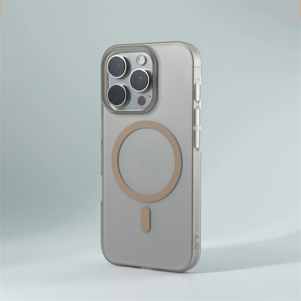 1.0mm Ultra Thin Matte Translucent MagSafe Case For iPhone 16 15 14 13