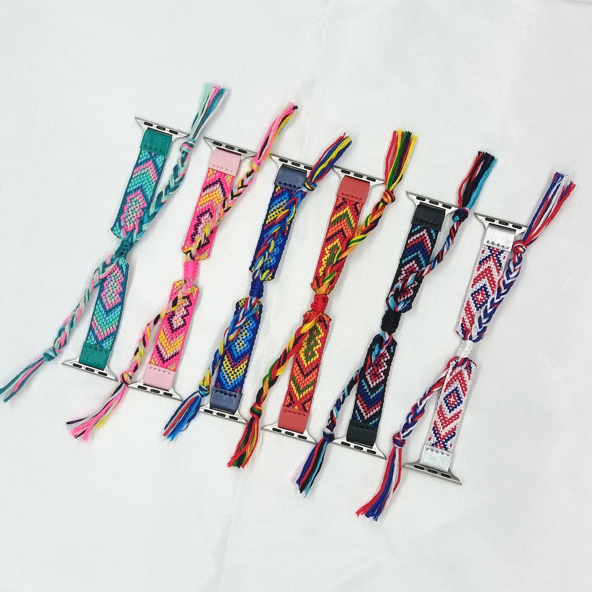 Bohemian Wool Woven Apple Watch Strap for Women 38–45mm