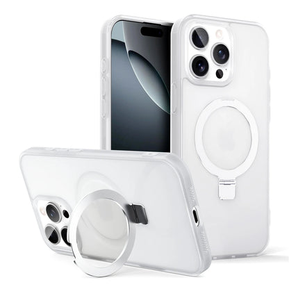 Matte Metal Ring MagSafe Case for iPhone 17 Air 16 15 14 13 12 11 Pro Max Plus