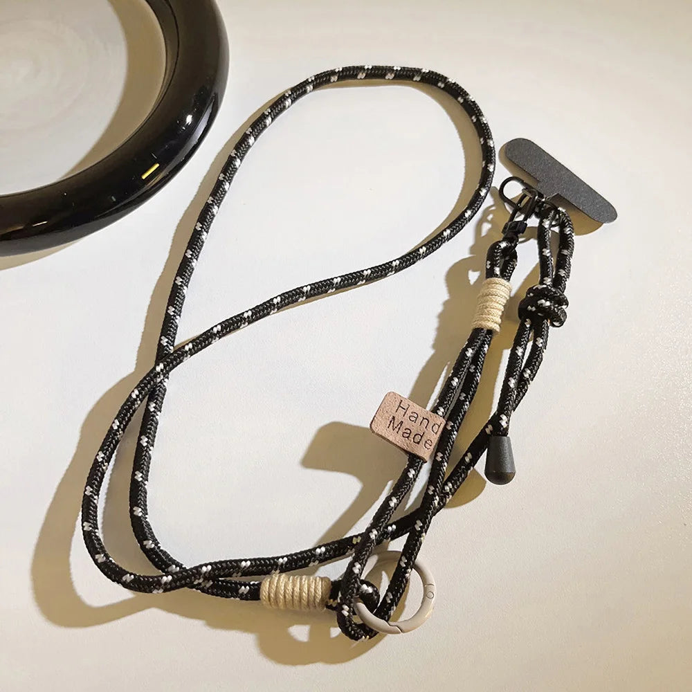 Handwoven Long Mobile Phone Lanyard Crossbody Strap Unisex Anti-Loss Durable