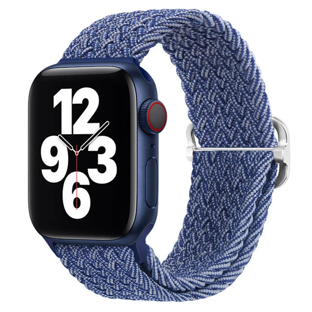 Elastic Braided Strap for Apple Watch Ultra 49mm and Series 9–SE, 45–38mm