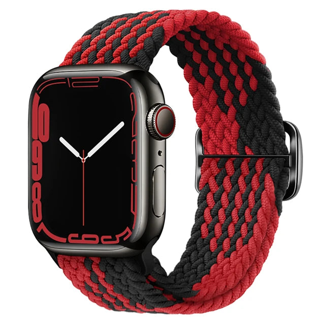 Elastic Braided Strap for Apple Watch Ultra 49mm and Series 9–SE, 45–38mm