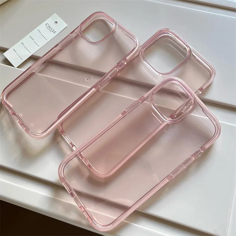Transparent Anti-Fall Silicone Case for iPhone 13–16, 14/15 Pro Max Protective
