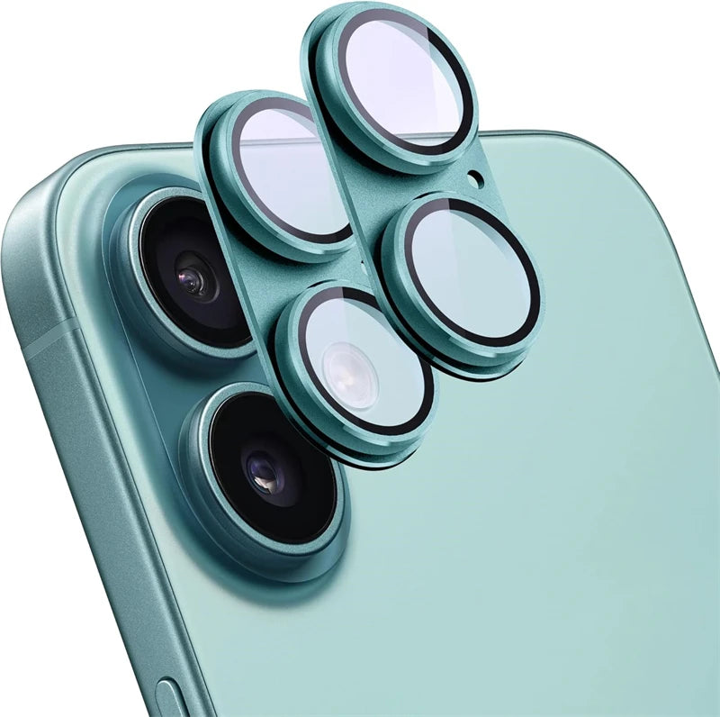 2PCS Metal + Tempered Glass Camera Lens Protector for iPhone 16–13 Pro Max/Plus