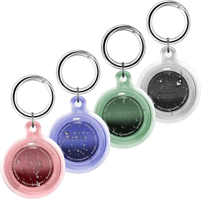 4/8/6  Pack Waterproof AirTag Keychain Case for Pet Collars & Key Rings