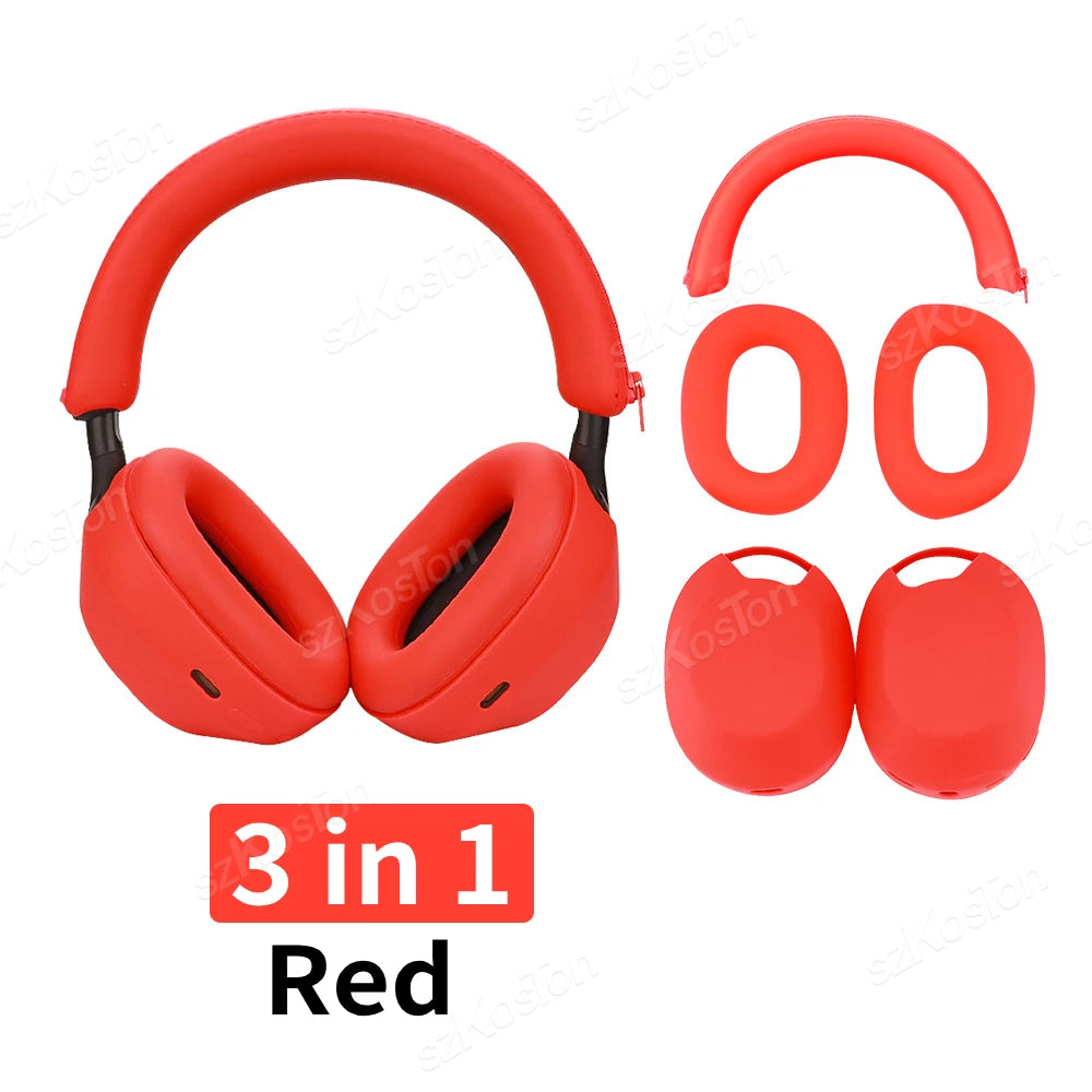 Silicone Protective Case for Sony WH-1000XM5 Headphones Headband & Earmuffs