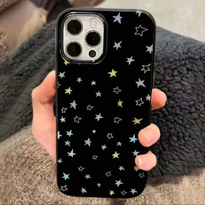Y2K Colorful Stars Phone Case for iPhone 11–16 Series