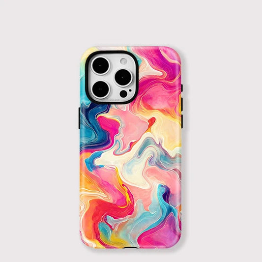 MagSafe Wireless Charging Case for iPhone 16–11 | Colorful Lines Design