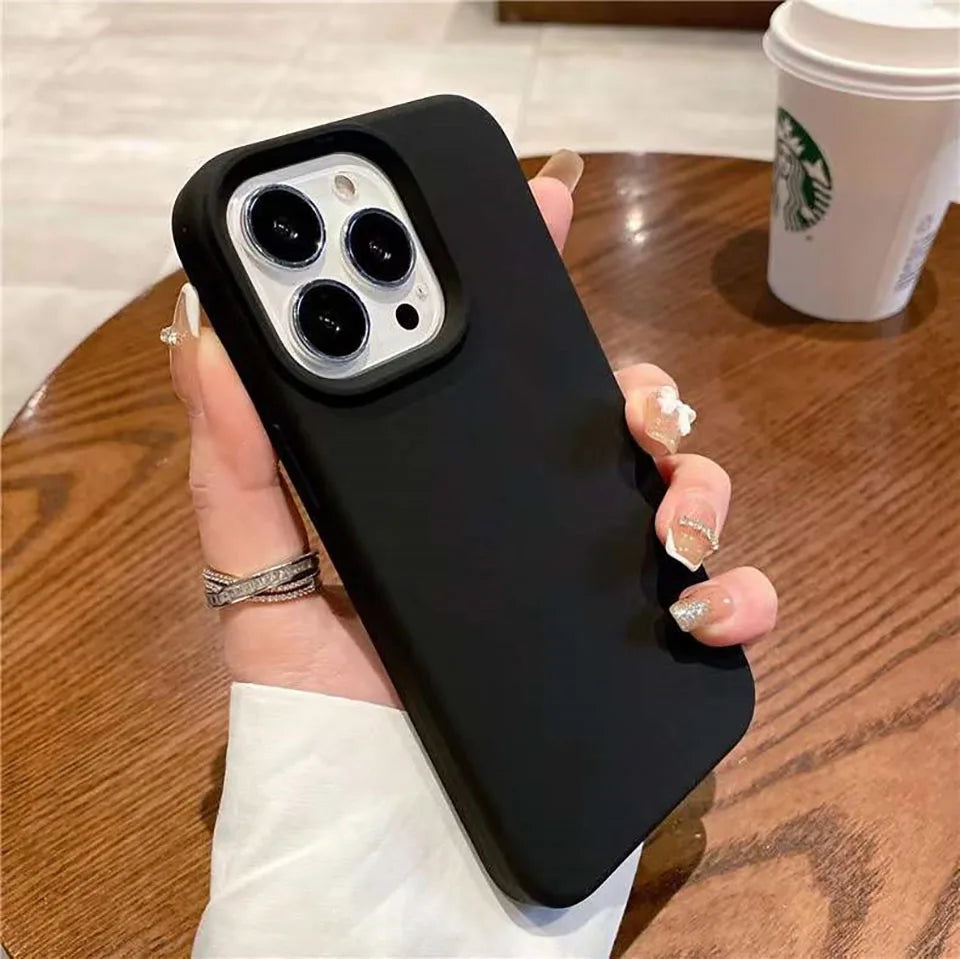 Liquid Silicone Shockproof Case for iPhone 16/15 Pro Max – Soft Back Cover