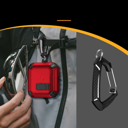 Secure Lock Clip Protection Case for Galaxy Buds 3 Pro & 3 with Phone Stand Compatible